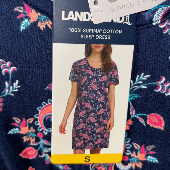 Lands’ End Ladies' Supima Cotton Sleep Dress Size S - Picture 3 of 7